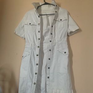 White jean dress